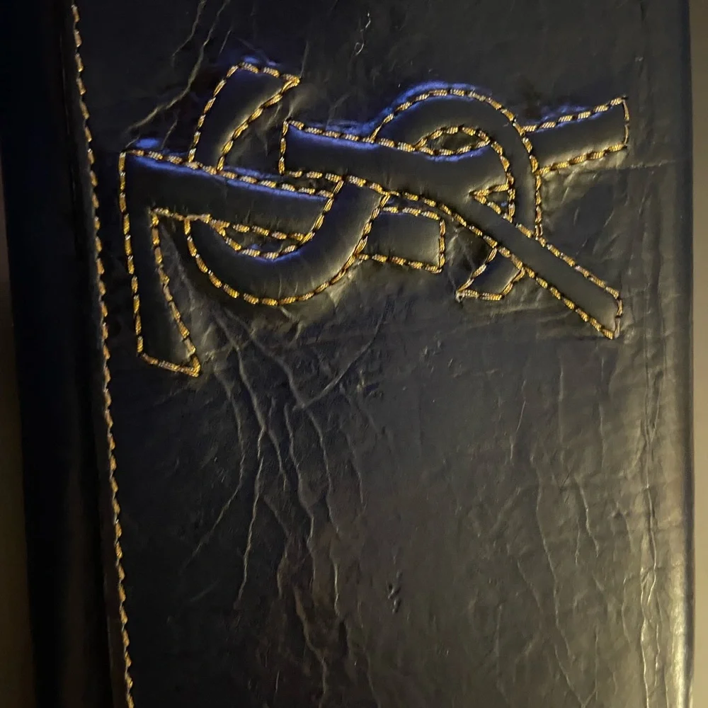 YSL Distressed Leather Chain Wallet - Authentic - Picture 9 of 10